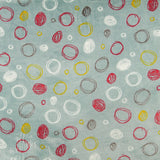 Kuschelfleece mit bedrucktem Kreis-Print in Wassergrün - Ribes y Casals