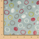 Kuschelfleece mit bedrucktem Kreis-Print in Wassergrün - Ribes y Casals