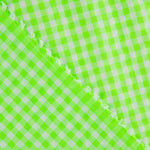 Popeline mit Karos in Neongrün - Ribes y Casals