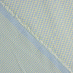 Seersucker-Popeline mit kleinen Karos in weichem Blau - Ribes y Casals