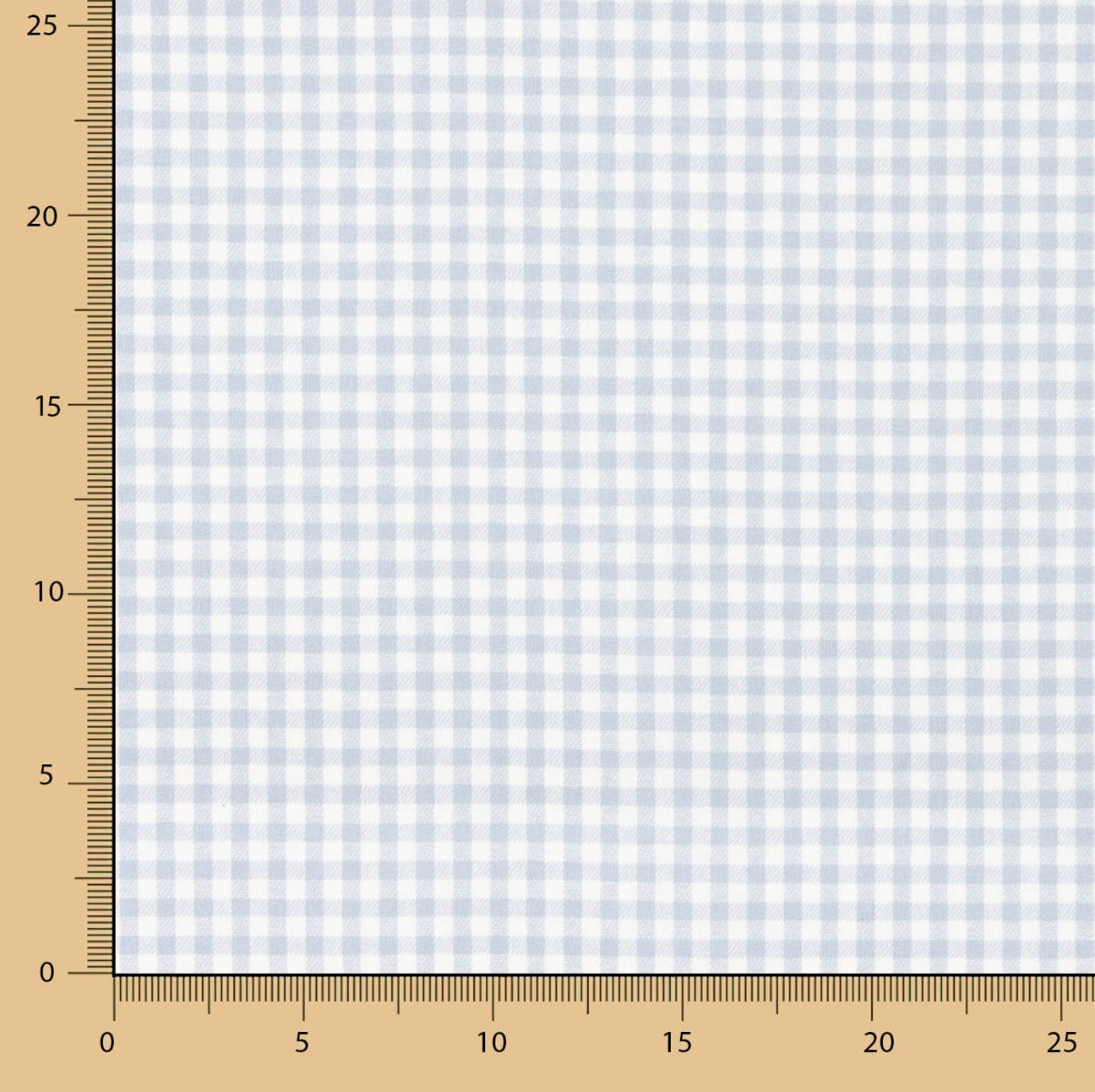 Stoff Flannelette Baumwolle Vichy Quadrate Soft Blau 110 x 150 cm - Ribes y Casals