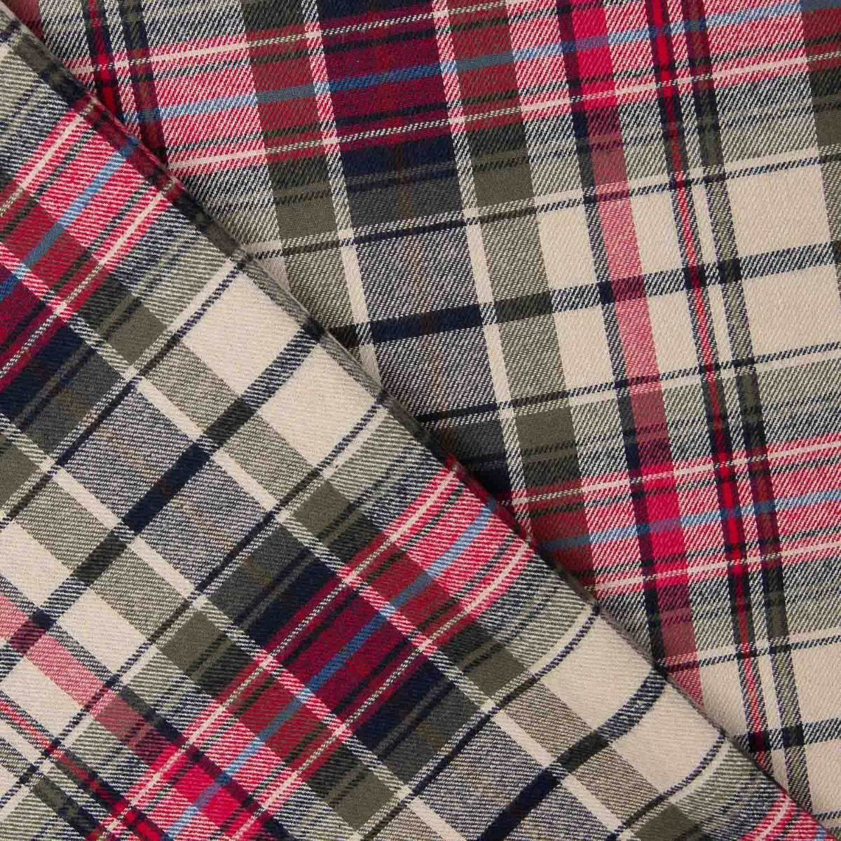 Beige karierter Baumwollflanell - Ribes y Casals