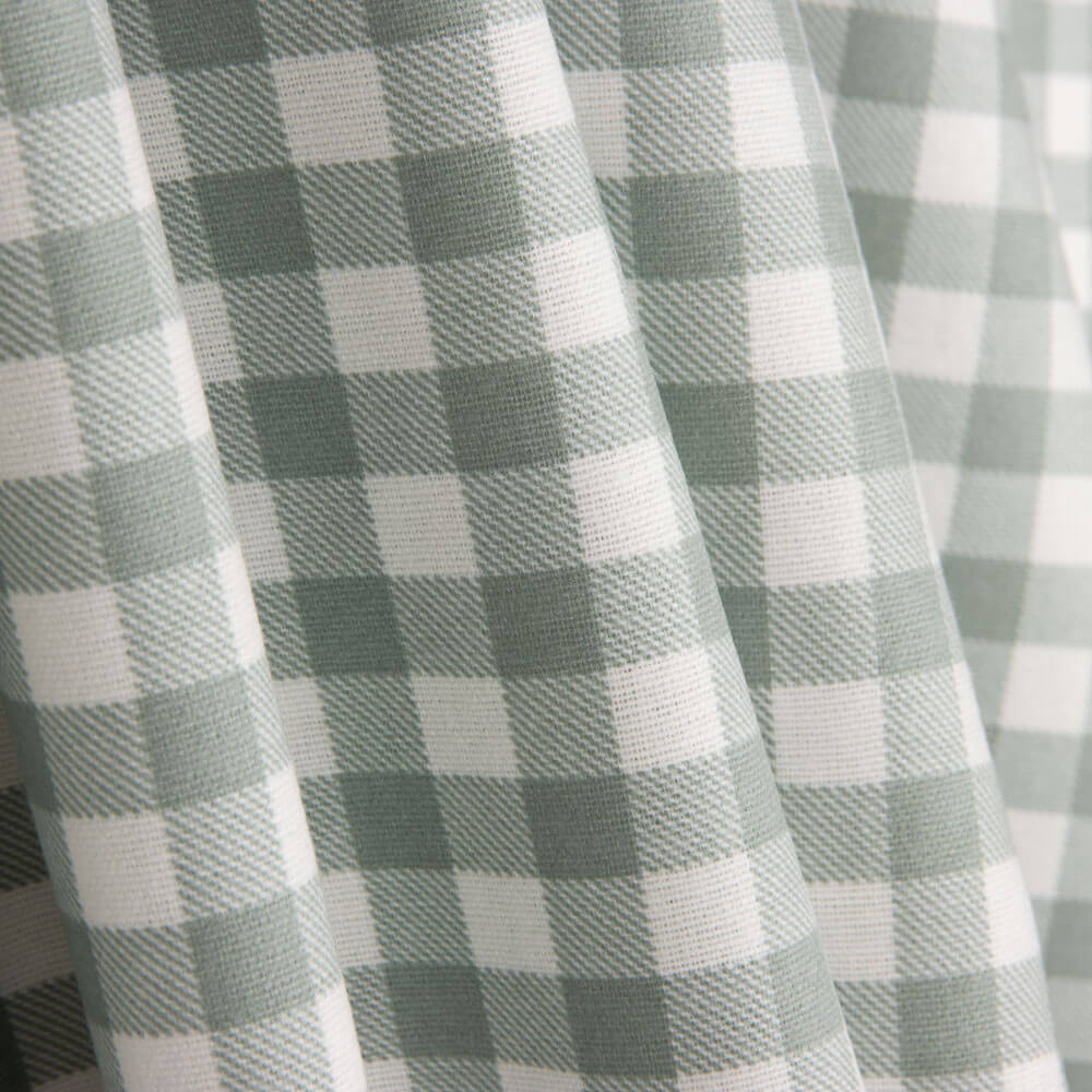 Feines Vichy-Karo-T-Shirt in Salbeigrün - Ribes y Casals