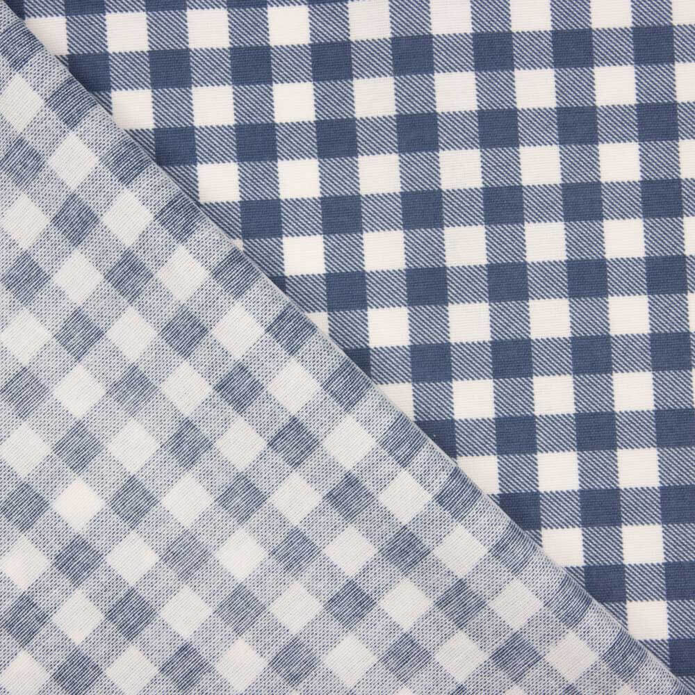 Feines Vichy-Karo-Flanell, blau - Ribes y Casals