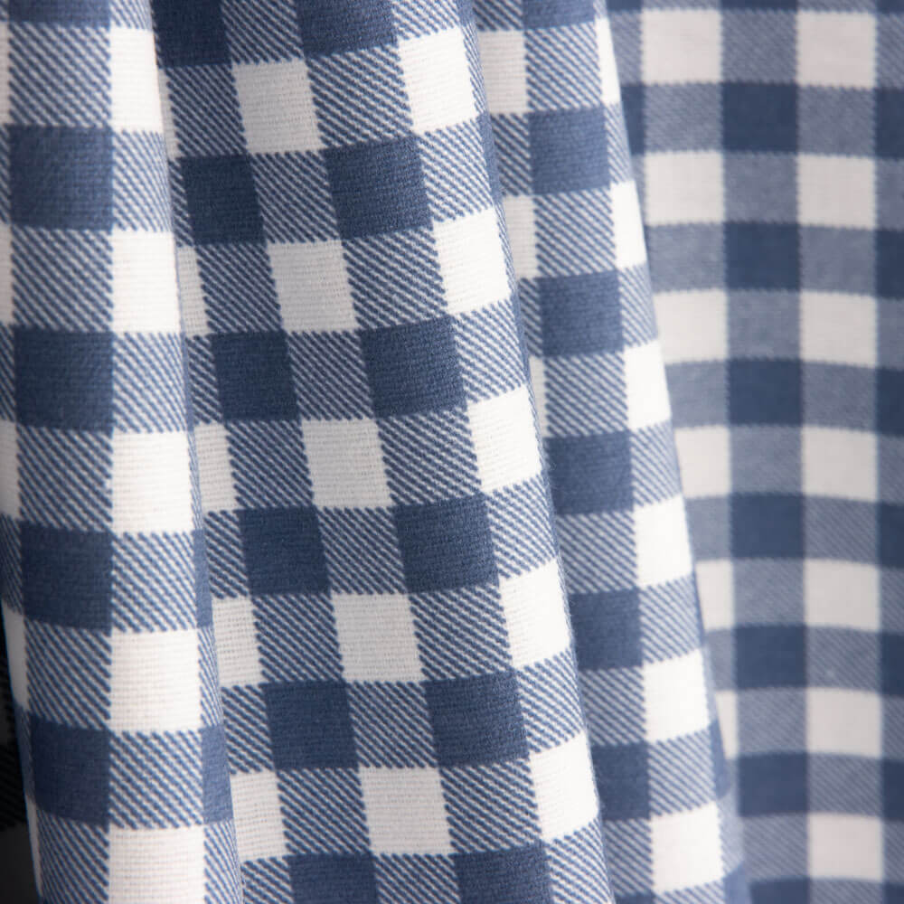 Feines Vichy-Karo-Flanell, blau - Ribes y Casals