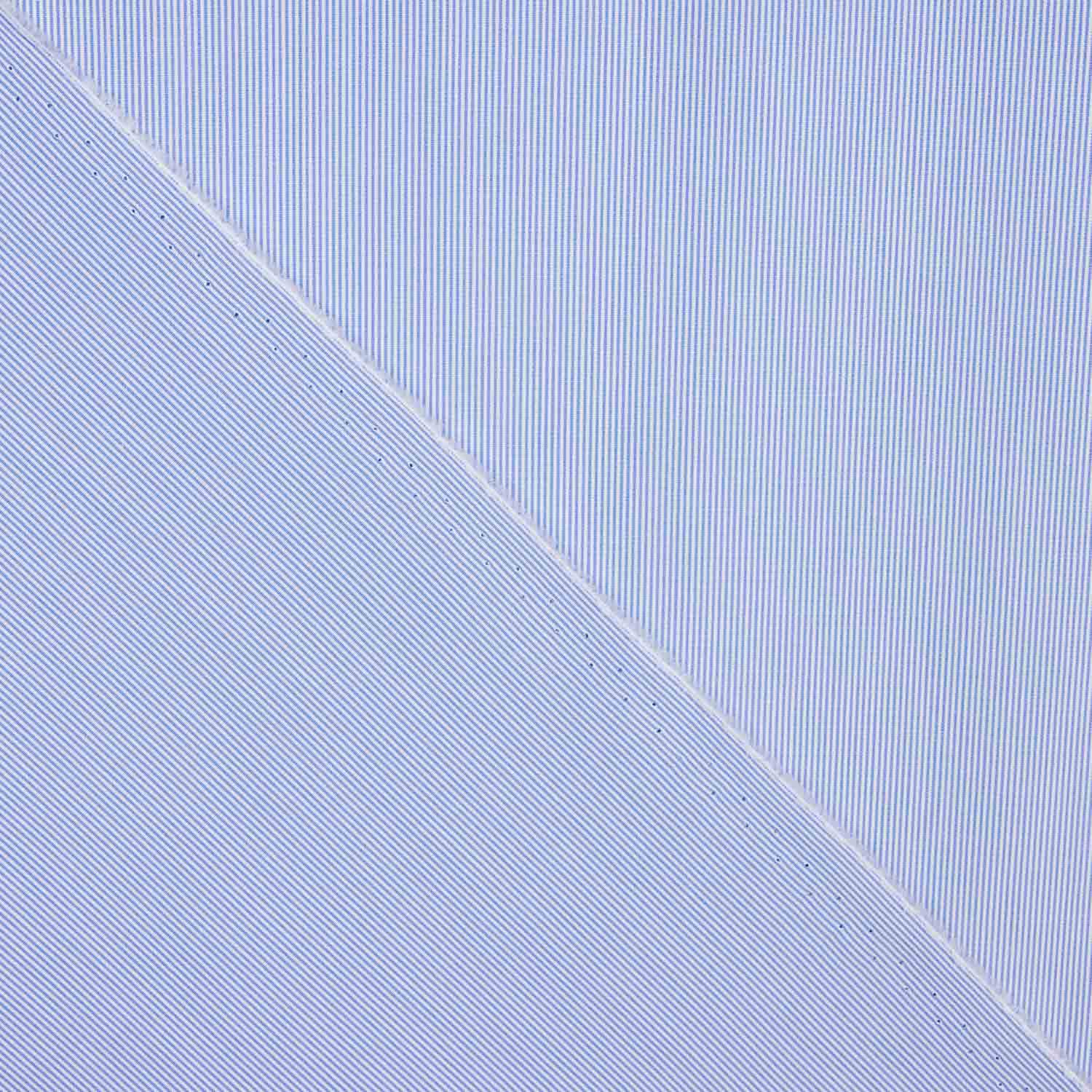 Voile Baumwolle Blau-Weiß Fein gestreift - Ribes y Casals