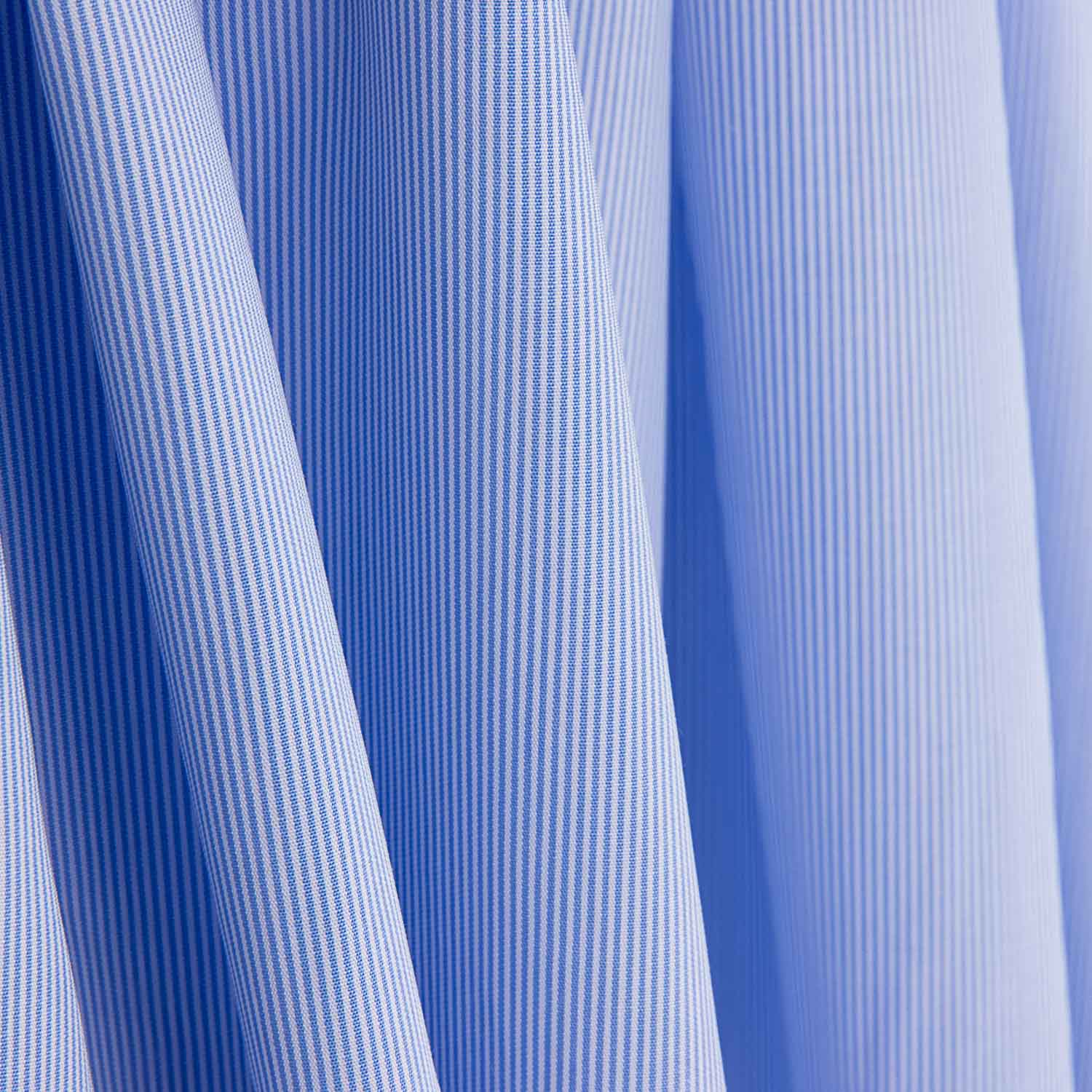 Voile Baumwolle Blau-Weiß Fein gestreift - Ribes y Casals