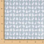 Bedruckter Perkal Kaninchen Aqua - Ribes y Casals