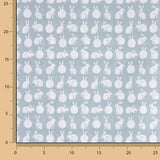 Bedruckter Perkal Kaninchen Aqua - Ribes y Casals