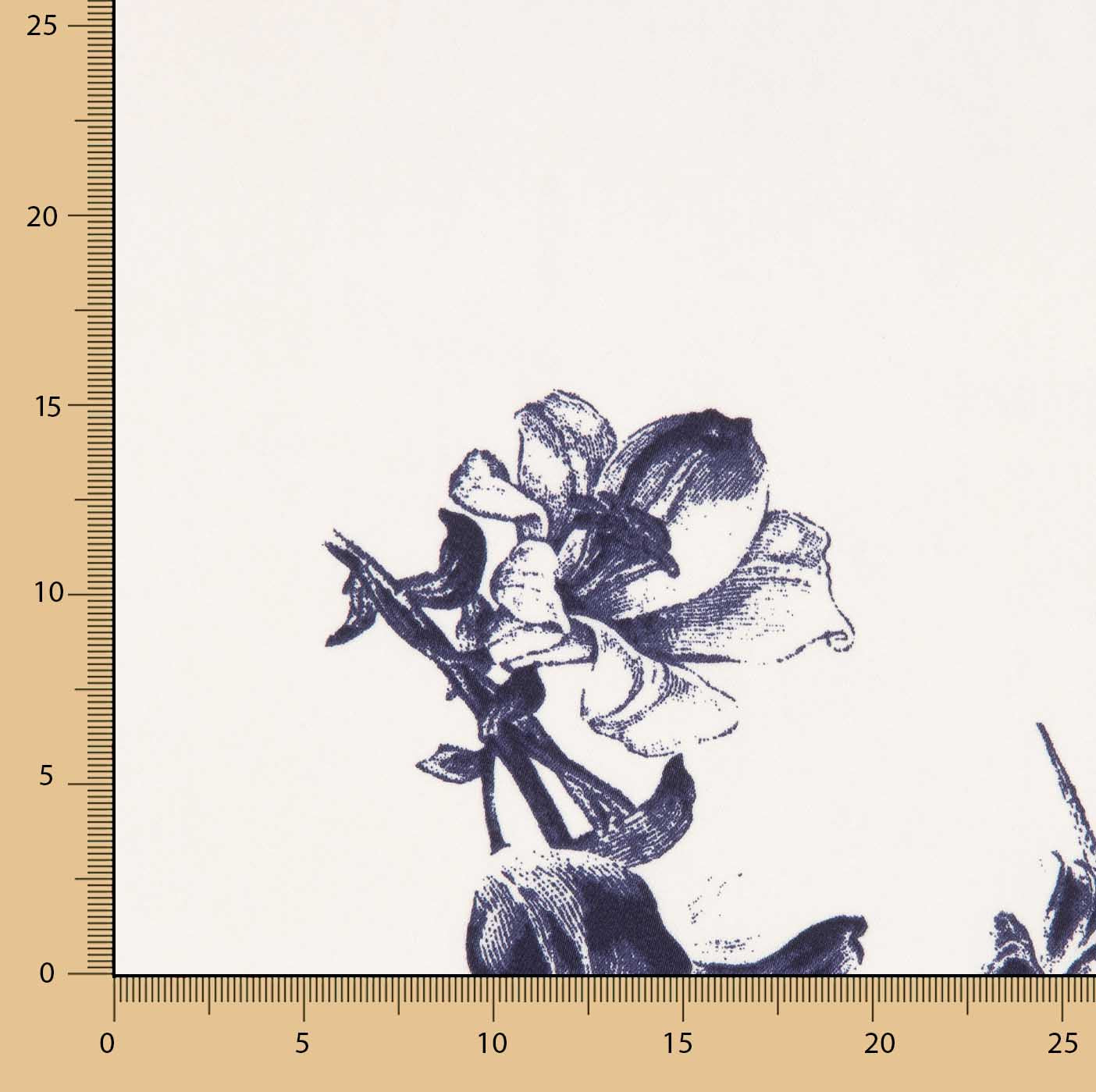 Bedruckter Polyester-Satin „Nachtgarten“ - Ribes y Casals