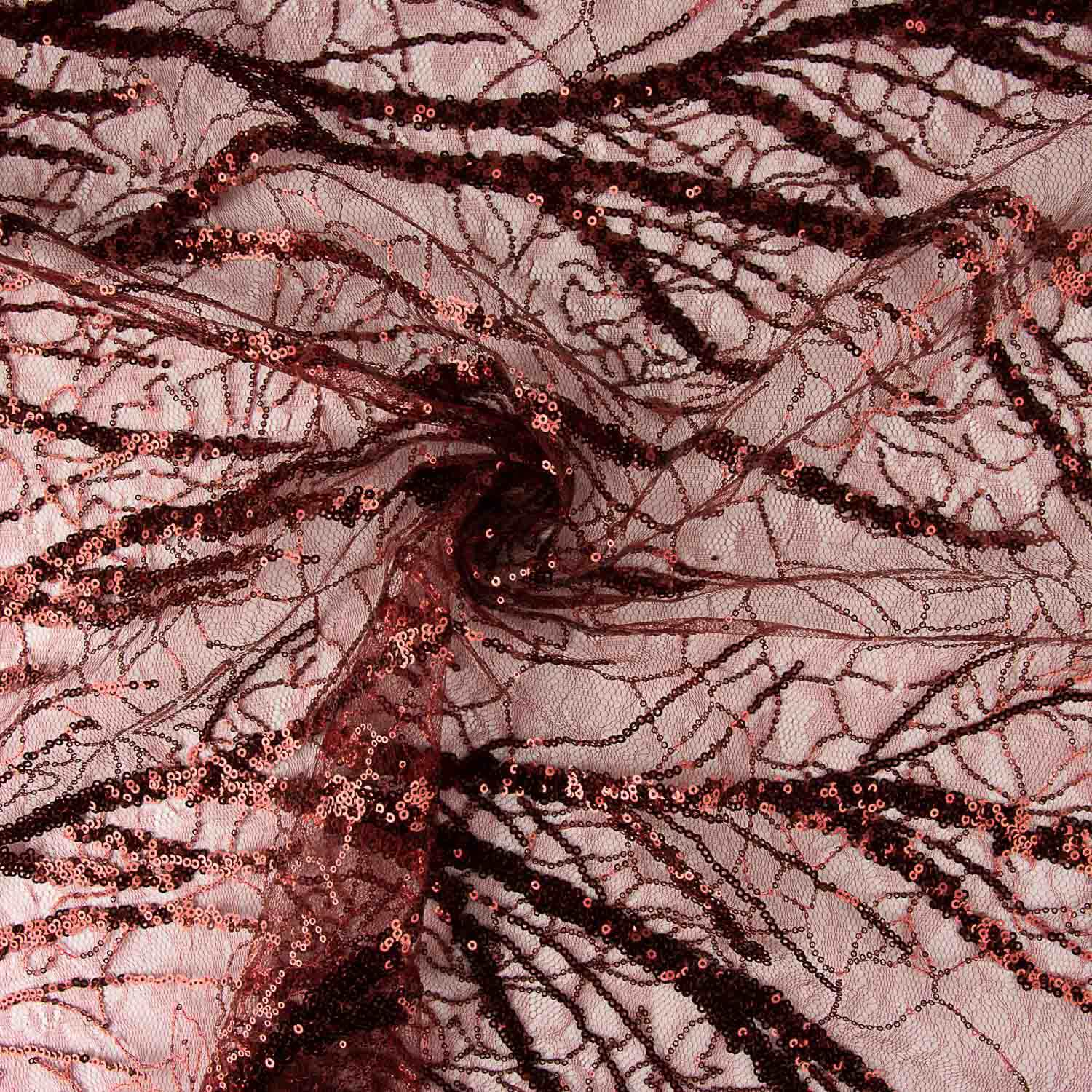 Roter Pailletten-Fantasie-Tüll - Ribes y Casals