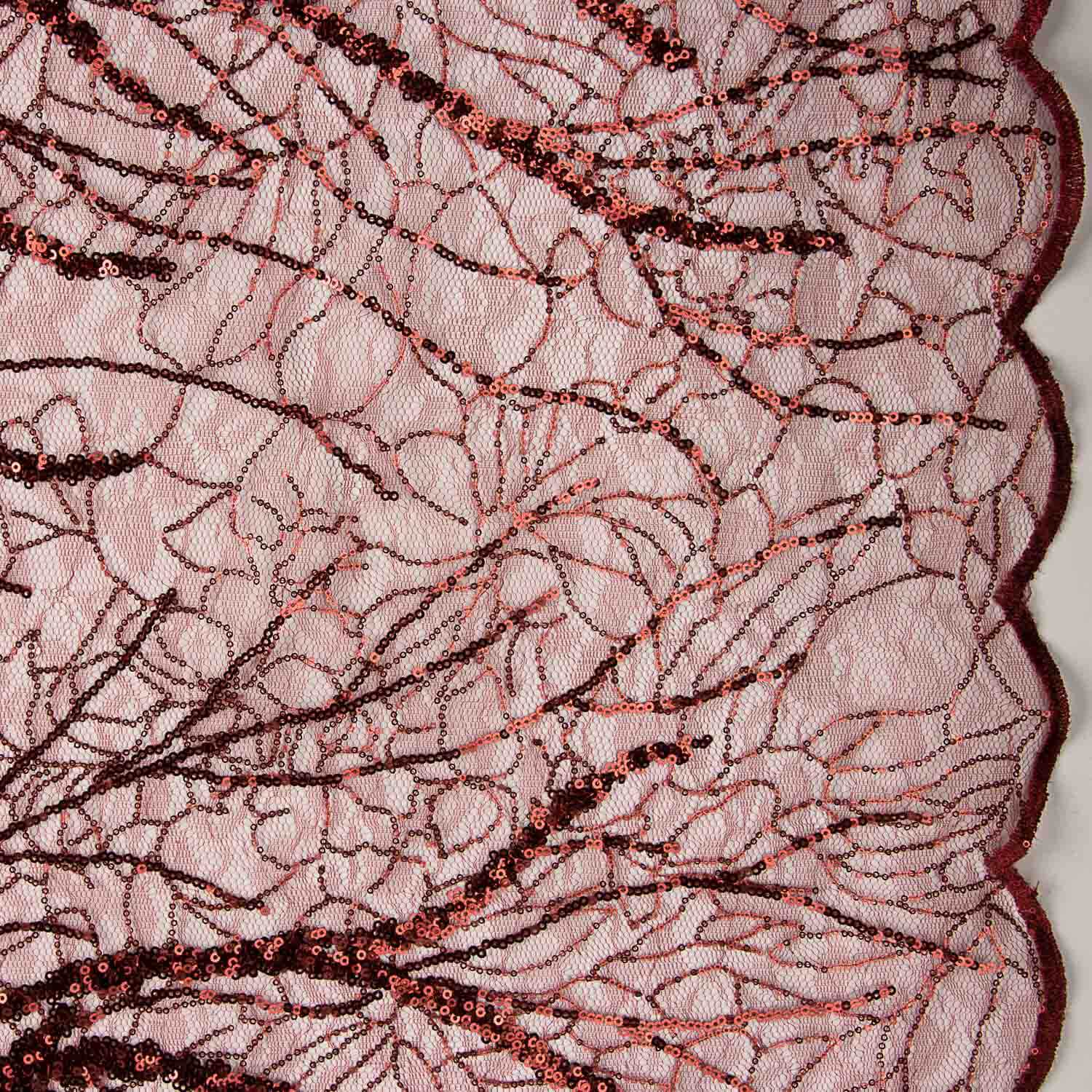 Roter Pailletten-Fantasie-Tüll - Ribes y Casals