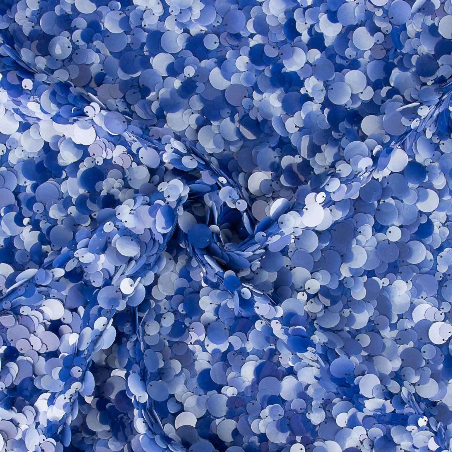 Georgette Pailletten Maxibälle Blau - Ribes y Casals