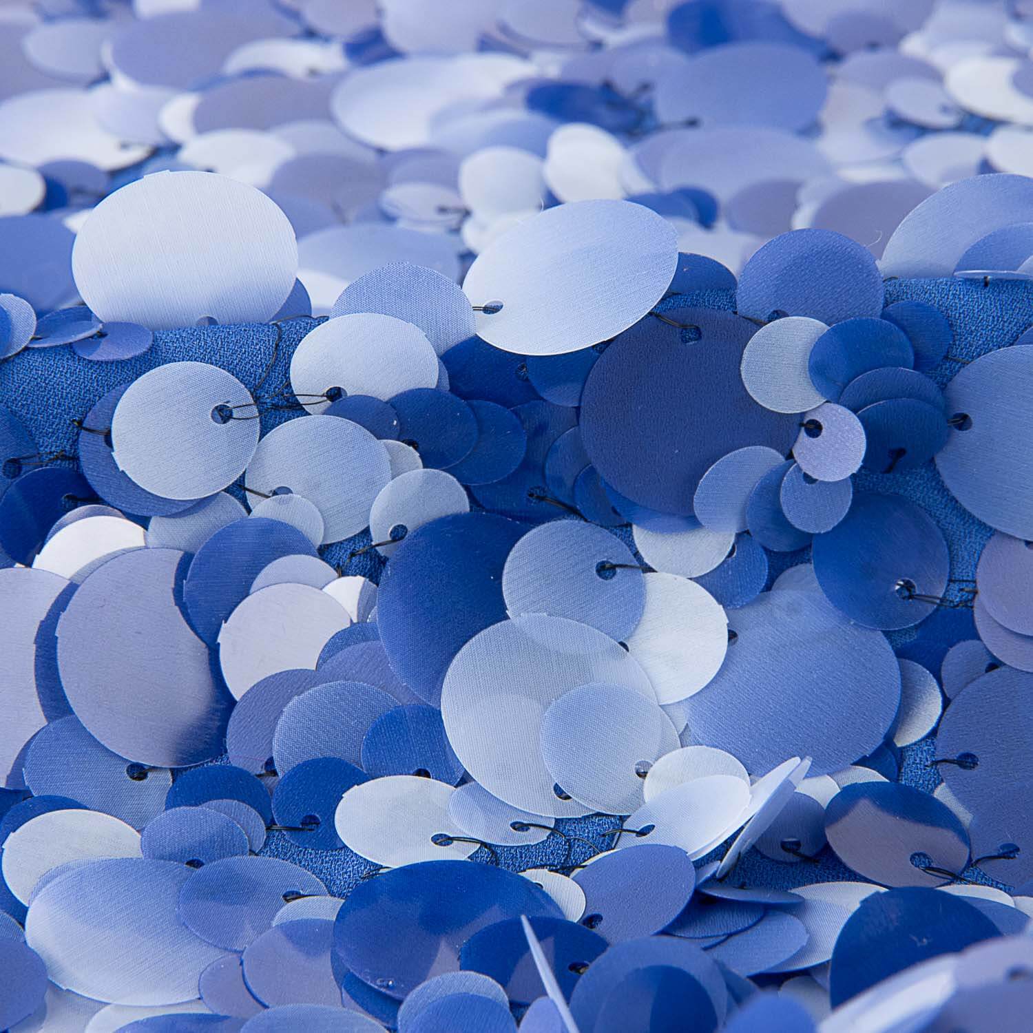 Georgette Pailletten Maxibälle Blau - Ribes y Casals