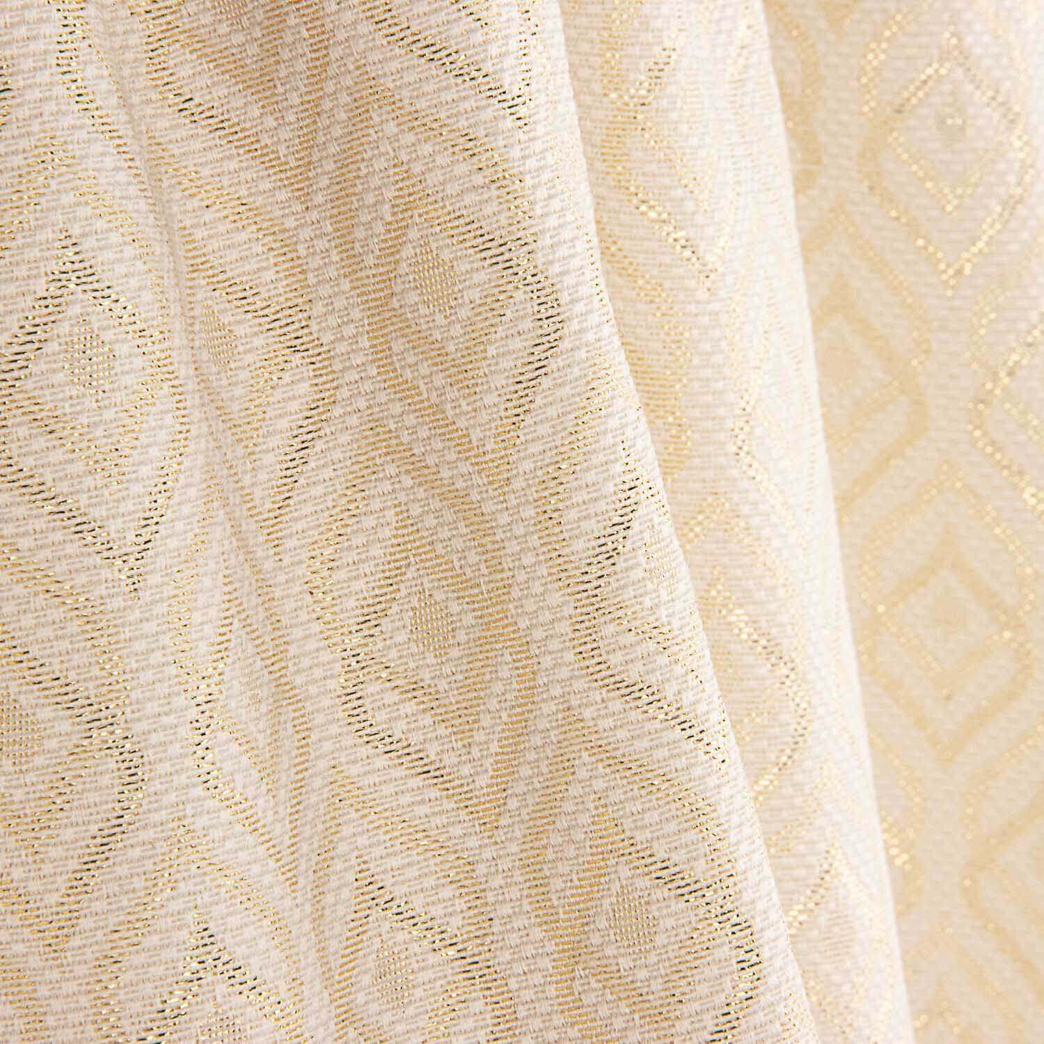 Jacquard-Leinwand Teardrop Lurex Ecru - Ribes y Casals