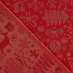 Jacquard-Leinwand Weihnachten Lurex Rot - Ribes y Casals