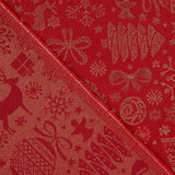 Jacquard-Leinwand Weihnachten Lurex Rot - Ribes y Casals