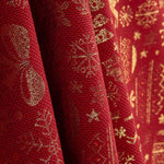 Jacquard-Leinwand Weihnachten Lurex Rot - Ribes y Casals