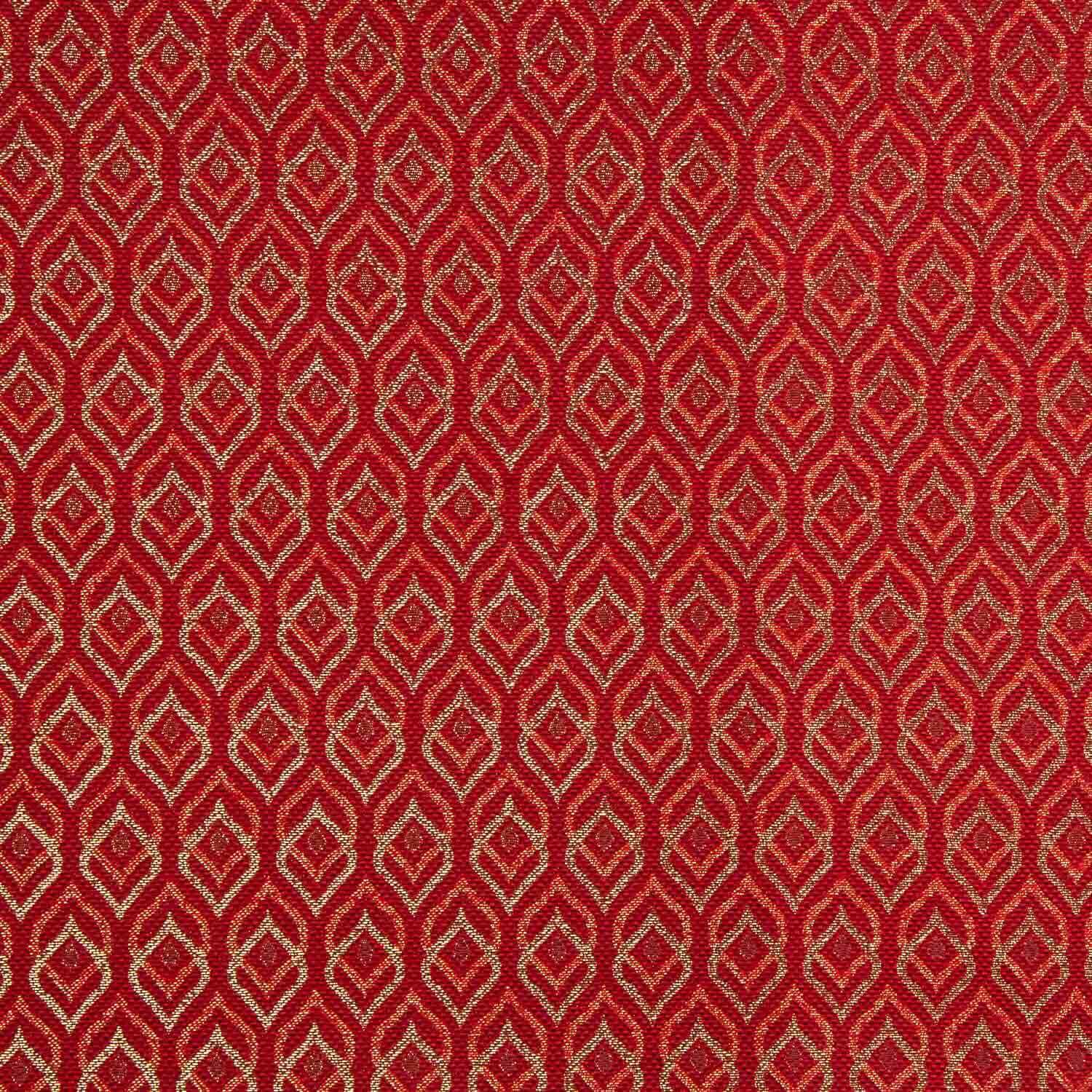 Jacquard-Leinwand Teardrop Lurex Rot - Ribes y Casals