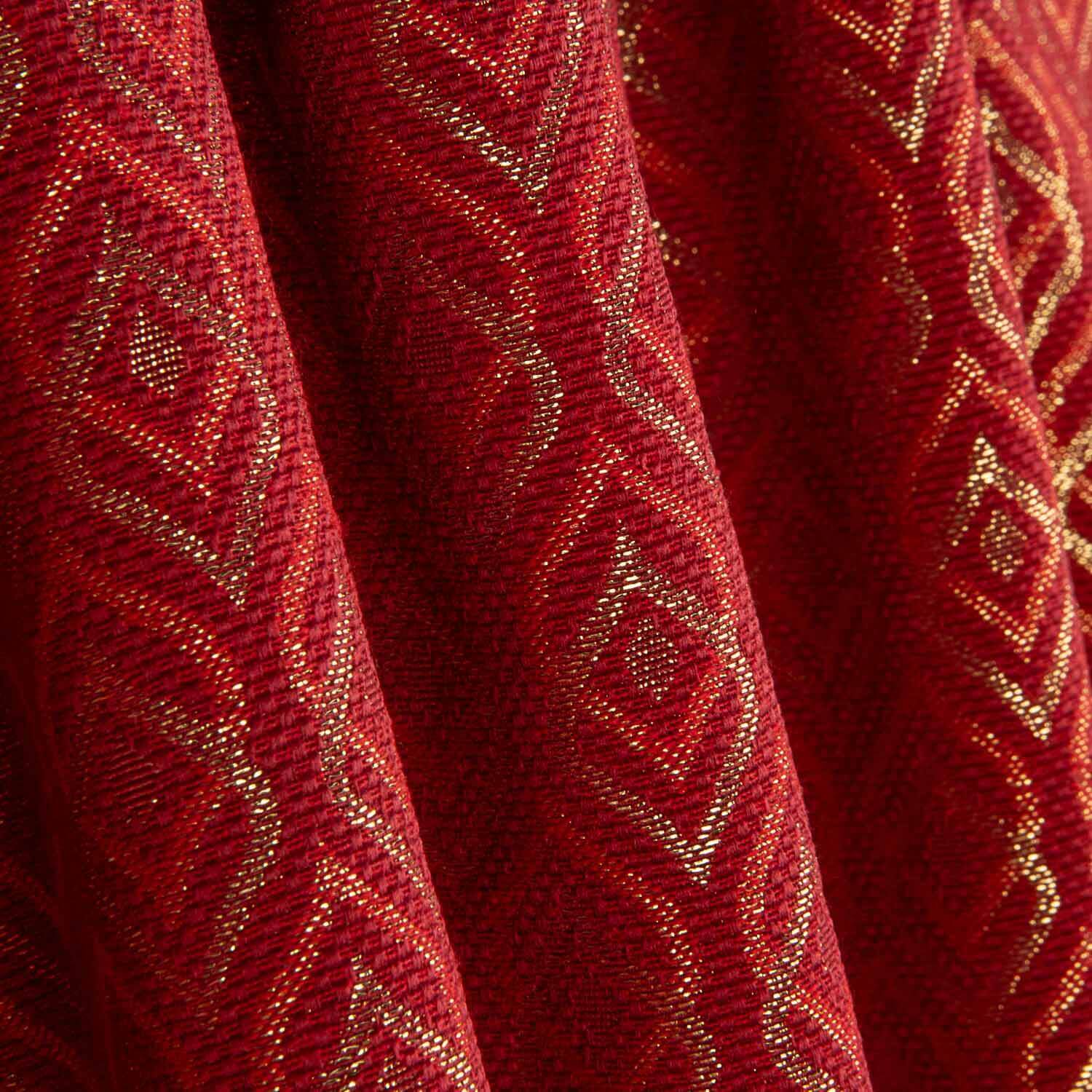 Jacquard-Leinwand Teardrop Lurex Rot - Ribes y Casals