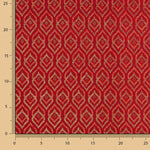 Roter Lurex Teardrop Jacquard Segeltuch Retal Lurex - Breite 280 cm - Ribes y Casals