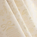 Jacquard-Leinwand Weihnachten Lurex Ecru - Ribes y Casals
