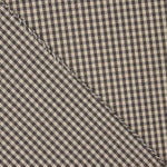 Dunkelgrau-Camel Vichy Cotton Retal - Verschiedene Größen x Breite 140 cm - Ribes y Casals