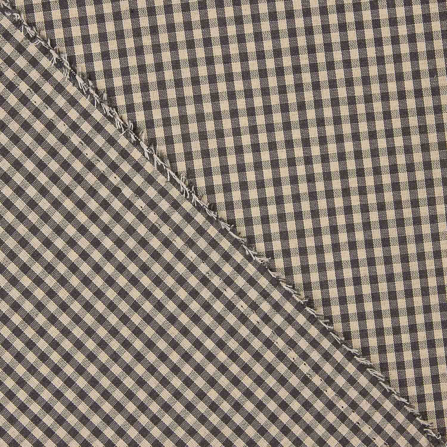 Dunkelgrau-Camel Vichy Cotton Retal - Verschiedene Größen x Breite 140 cm - Ribes y Casals