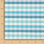 Blau Grünlich Blau Kariert Feinleinen - Ribes y Casals