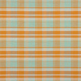 Orange und mintfarben karierte Feinleinwand - Ribes y Casals