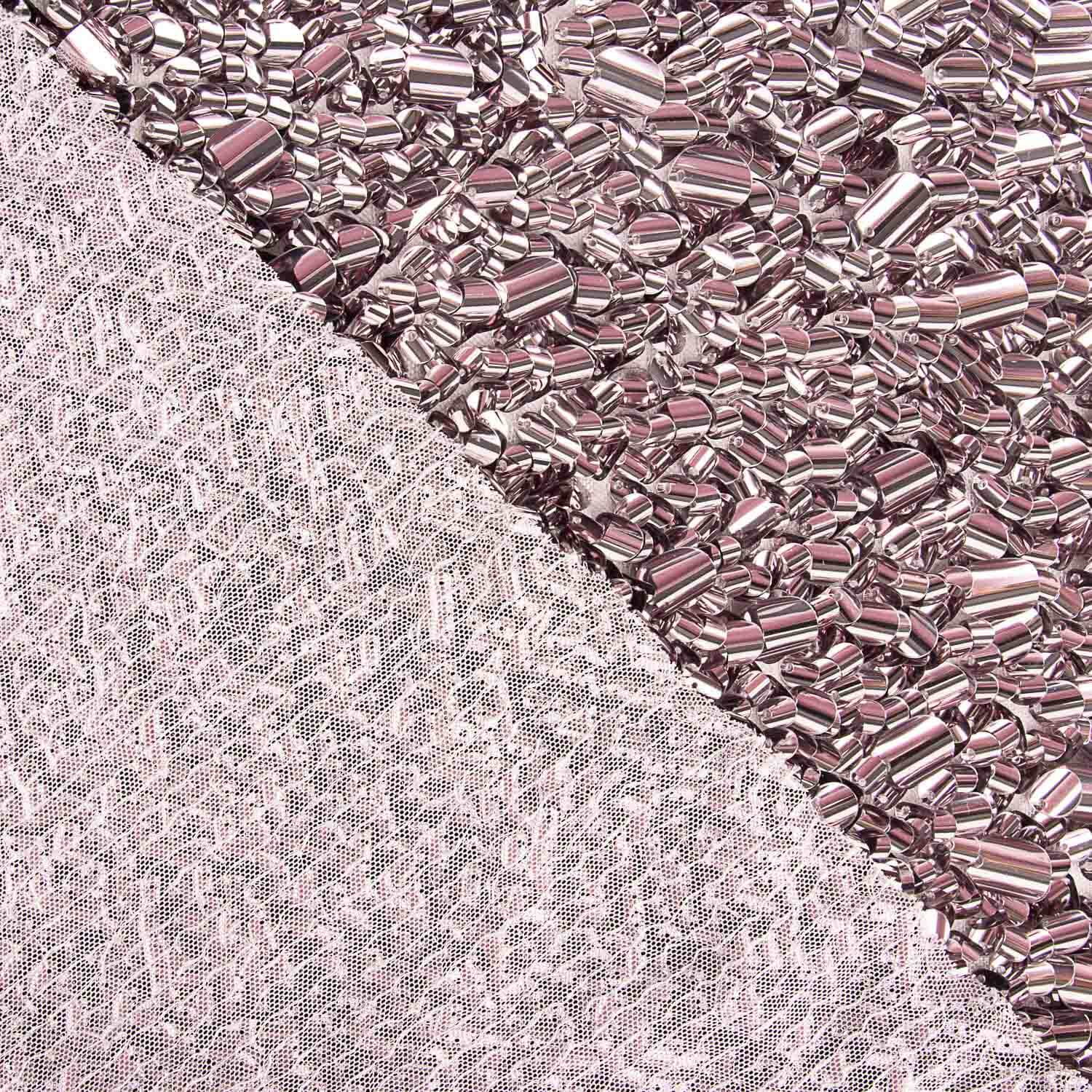 Pailletten-Lycra-Shells Taupe - Ribes y Casals