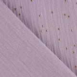 Reststück Baumwoll-Lurex-Stoff „Constelación“ Helllila – Verschiedene Maße x Breite 140 cm - Ribes y Casals