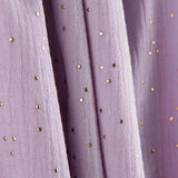 Reststück Baumwoll-Lurex-Stoff „Constelación“ Helllila – Verschiedene Maße x Breite 140 cm - Ribes y Casals
