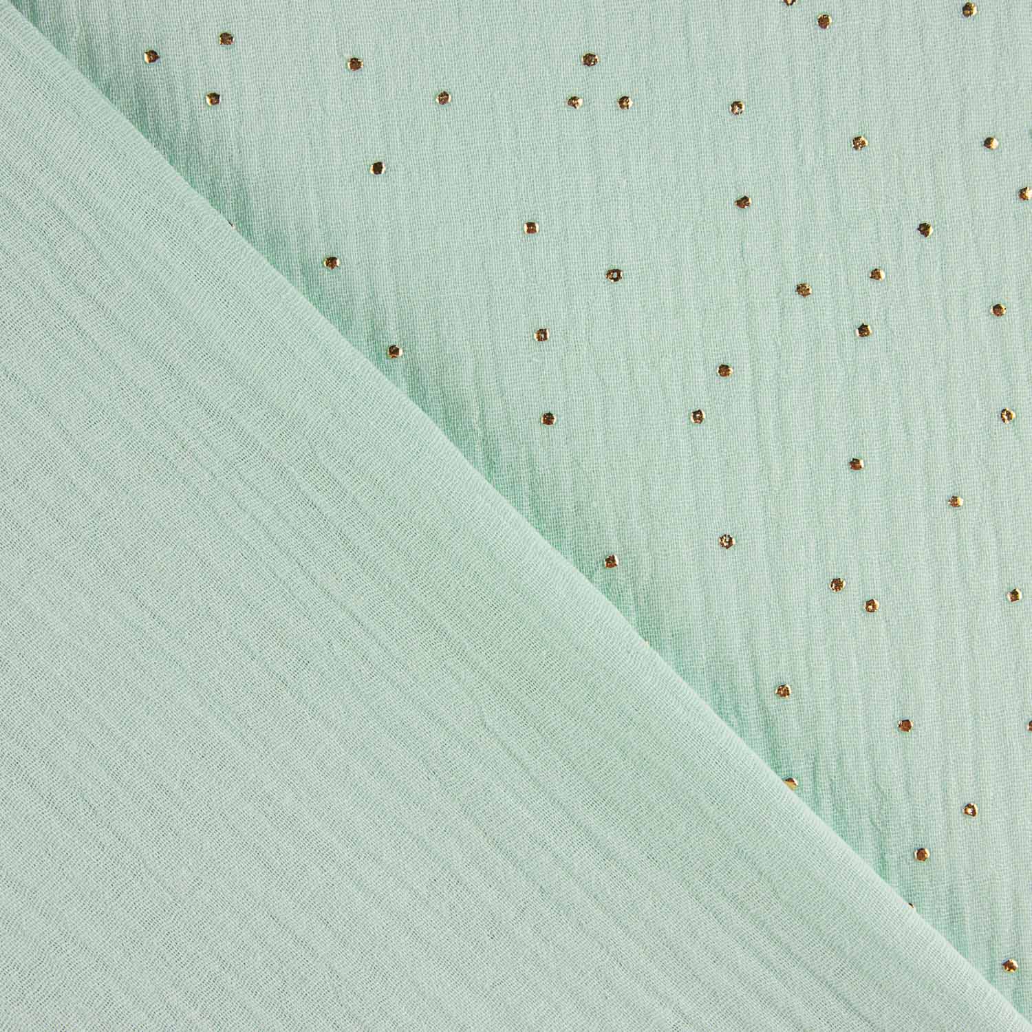 Bambula Baumwolle Lurex Konstellation Aqua Grün - Ribes y Casals