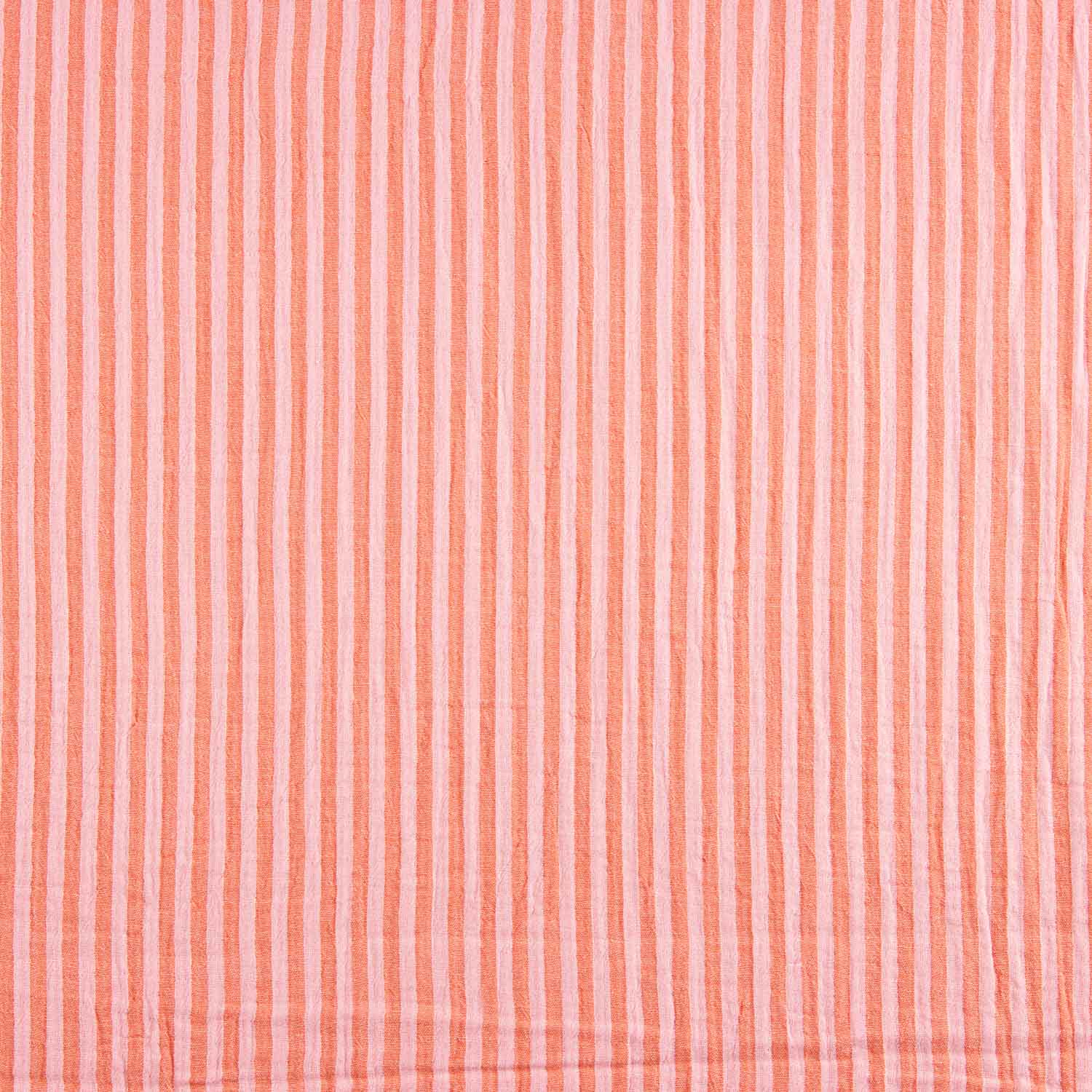Musselin-Reststück, doppellagig, mit Streifen, zweifarbig, rot – verschiedene Maße, Breite 150 cm - Ribes y Casals