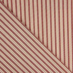 Flacher Stoffrest mit vertikalen Streifen in Granatrot und Beige – verschiedene Maße x Breite 140 cm - Ribes y Casals