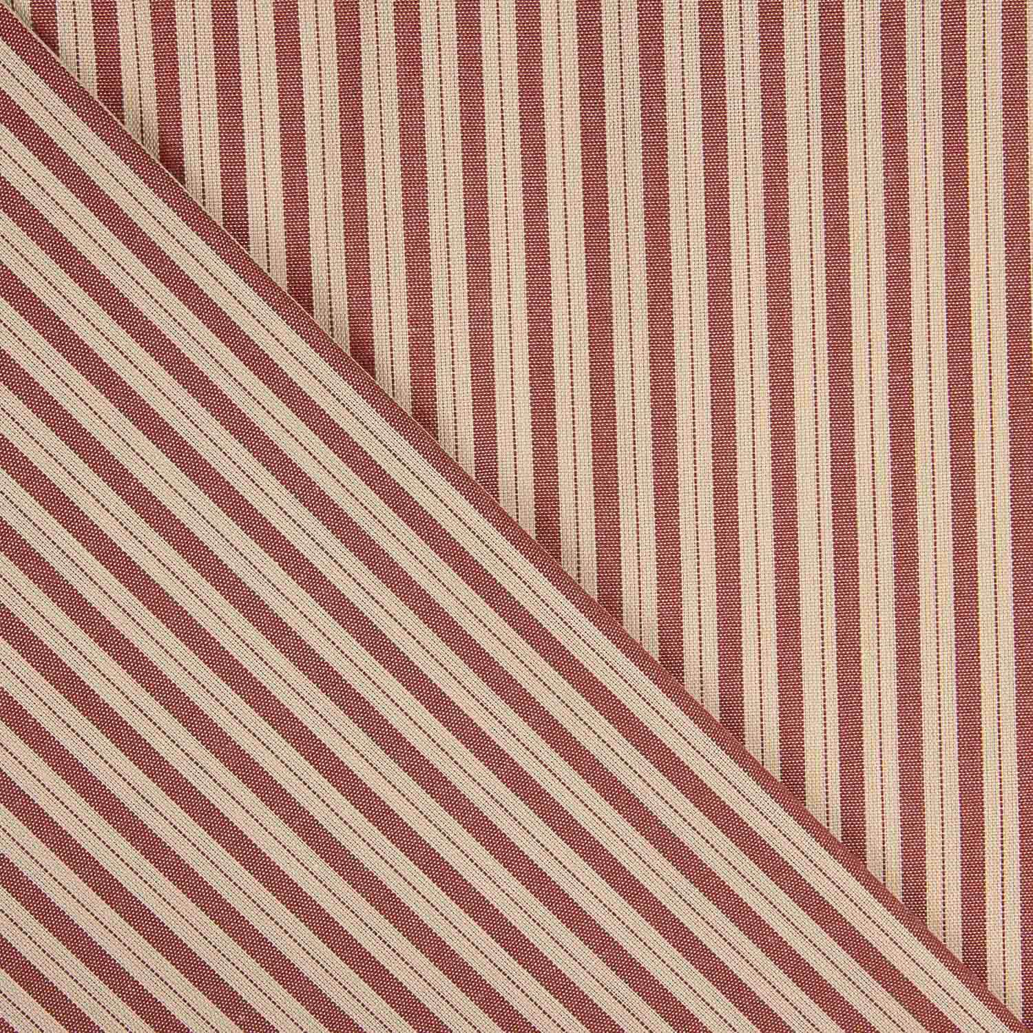 Flacher Stoffrest mit vertikalen Streifen in Granatrot und Beige – verschiedene Maße x Breite 140 cm - Ribes y Casals