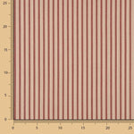 Flacher Stoffrest mit vertikalen Streifen in Granatrot und Beige – verschiedene Maße x Breite 140 cm - Ribes y Casals