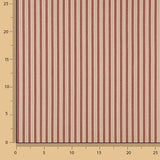 Flacher Stoffrest mit vertikalen Streifen in Granatrot und Beige – verschiedene Maße x Breite 140 cm - Ribes y Casals