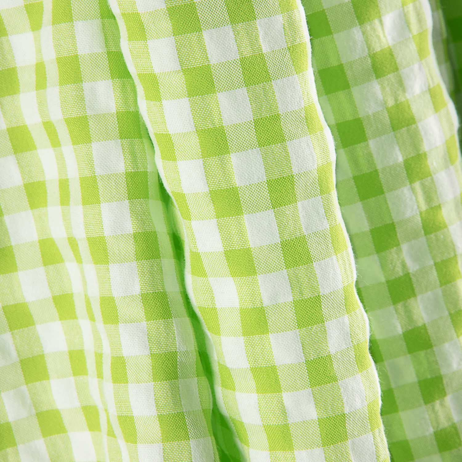 Limettengrüner Vichy-Karo-Seersucker - Ribes y Casals