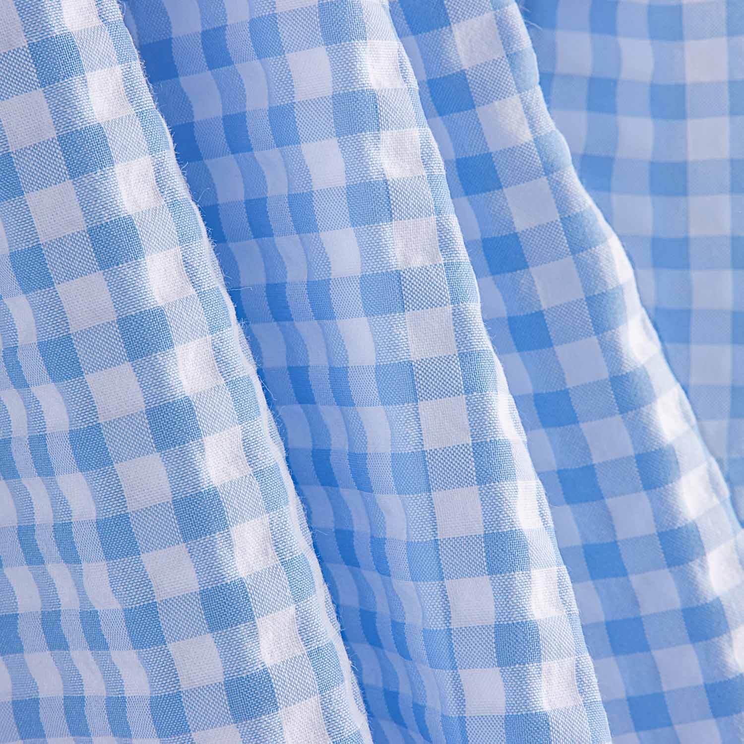 Seersucker Blau Kariert - Ribes y Casals
