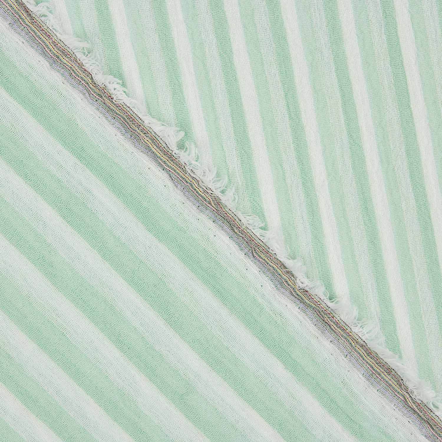 Bambula Cotton Stripes Grün und Weiß - Ribes y Casals