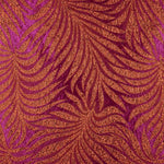 Lurex Brokat Lila und Rote Blätter - Ribes y Casals