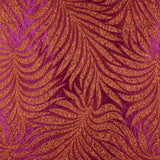 Lurex Brokat Lila und Rote Blätter - Ribes y Casals