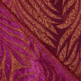 Lurex Brokat Lila und Rote Blätter - Ribes y Casals