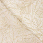 Ecru-Baumwoll-Voile mit beigefarbener Blattstickerei - Ribes y Casals