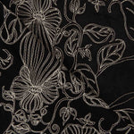 Schwarzer Baumwoll-Voile mit Stickerei - Ribes y Casals