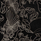 Schwarzer Baumwoll-Voile mit Stickerei - Ribes y Casals