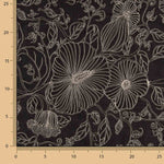 Schwarzer Baumwoll-Voile mit Stickerei - Ribes y Casals