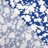 Blaue Viskose mit Blumendruck - Ribes y Casals